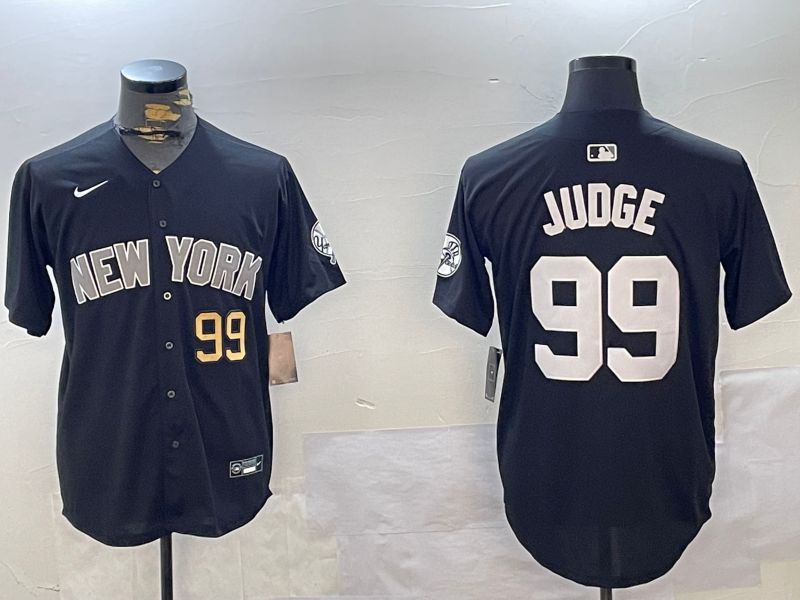 Men New York Yankees #99 Judge Black Game 2024 Nike MLB Jersey style 12021->new york yankees->MLB Jersey